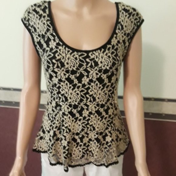 Purple Snow Cap Sleeve Dressy Top Size Large NWT - Picture 1 of 5